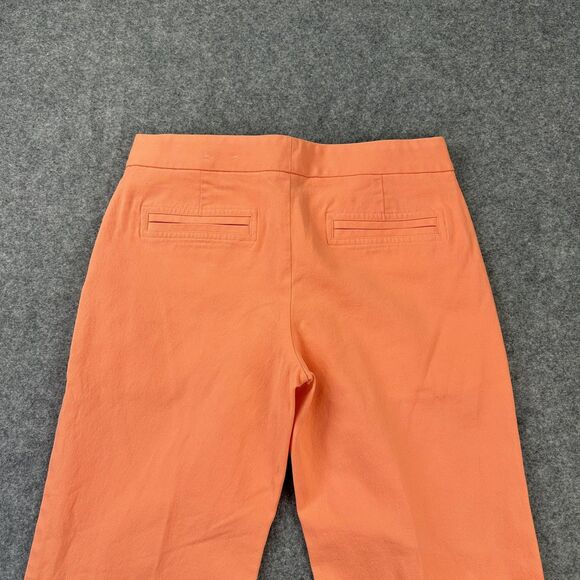 Express Editor Pants Womens 2 Orange Cropped Wide Leg Dress Cotton Stretch - Picture 12 of 13